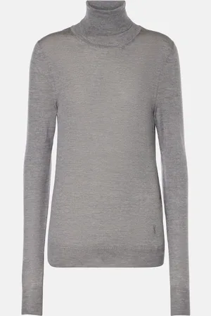 Saint Laurent Embroidered wool turtleneck sweater