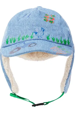 Stella McCartney Embroidered denim hat
