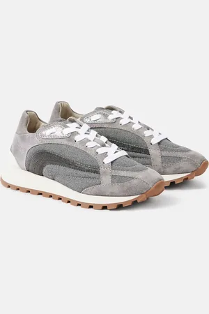 Brunello Cucinelli Monili suede-trimmed sneakers