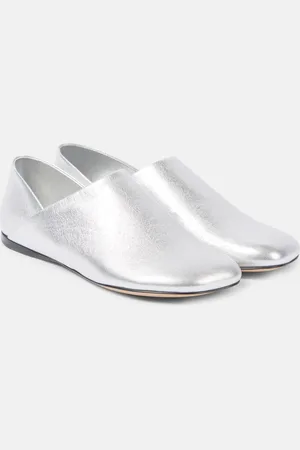 Loewe Toy metallic leather slippers