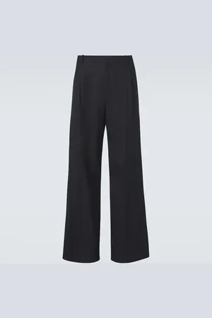 Saint Laurent High-rise wool wide-leg pants