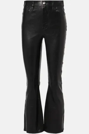 Frame Le Crop Mini Boot leather bootcut pants