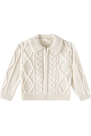 The New Society Patagonia cable-knit zip-up cardigan