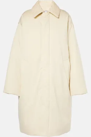 Bottega Veneta Leather-trimmed twill down coat