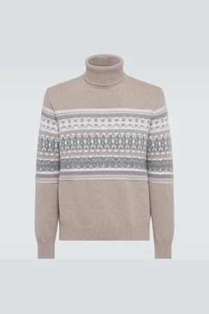 Ermenegildo Zegna Jacquard cashmere turtleneck sweater