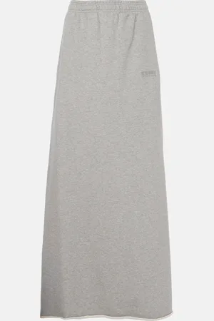 Vetements Molleton cotton-blend maxi skirt