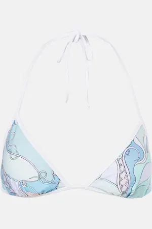 Puccini Printed triangle bikini top