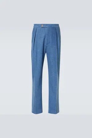 King & Tuckfield Pleated straight jeans