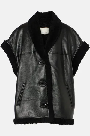 Isabel Marant Medilia shearling-trimmed leather vest