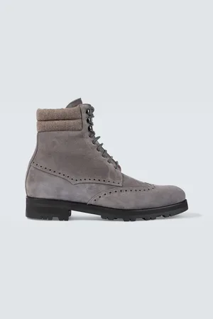 Manolo Blahnik Sapele suede lace-up boots