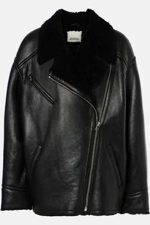Isabel Marant Adelina shearling-lined leather coat