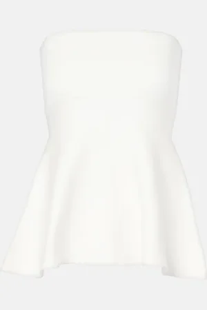 The Frankie Shop Agathe knitted peplum top