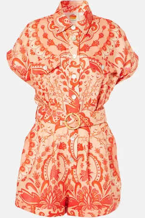 Farm Rio Floral linen romper