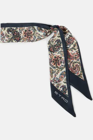 Etro Paisleyina printed silk twill scarf