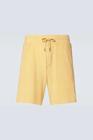 Frescobol Carioca Faustino cotton and linen-blend terry shorts