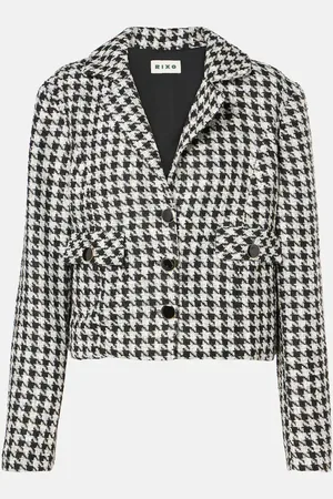 RIXO London Houndstooth cropped jacket