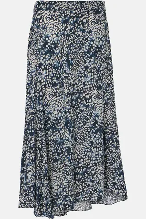 Isabel Marant Hortensia printed crÃªpe de chine midi skirt