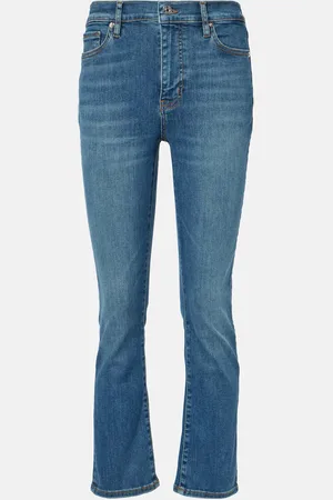 Frame Le High Straight cropped straight jeans