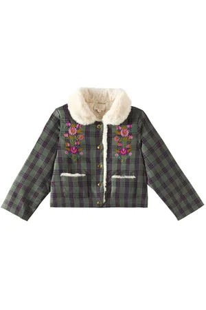 Louise Misha Alia embroidered checked jacket
