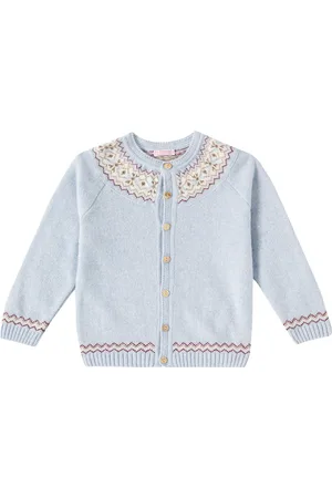 La Coqueta Fair Isle wool-blend cardigan
