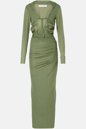 CHRISTOPHER ESBER Venus plunged maxi dress