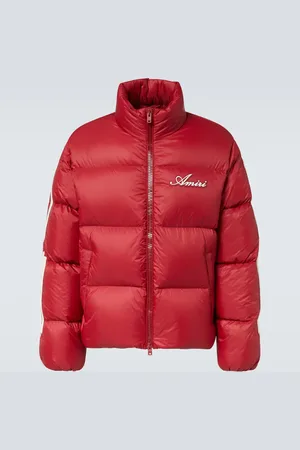 AMIRI Bones logo patch-appliquÃ© down jacket