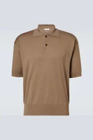 The Row Tiago cotton and cashmere polo shirt
