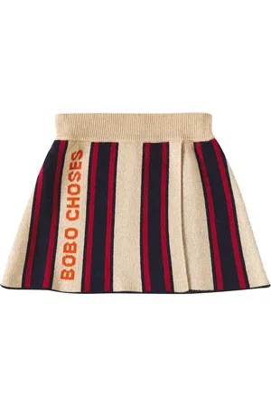 Bobo Choses Striped wool-blend skirt