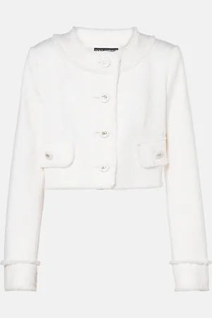Dolce & Gabbana Cropped wool-blend tweed jacket