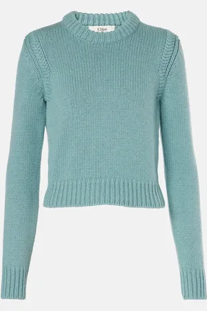 Chloé ChloÃ© Cropped cashmere and cotton sweater