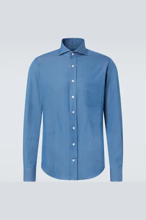 Thom Sweeney Cotton chambray shirt
