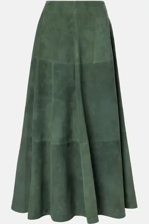 Altuzarra Varda suede midi skirt