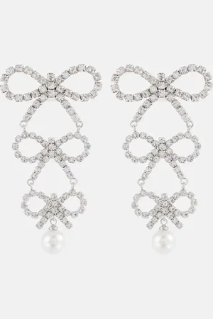 Self-Portrait Faux pearl-embellished drop earrings