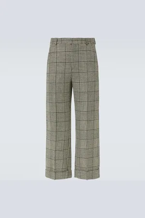 VALENTINO Houndstooth virgin wool flared pants