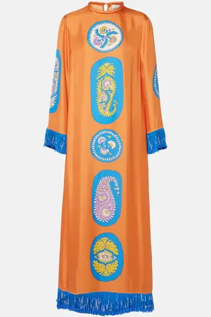 ALÉMAIS AlÃ©mais Luis silk midi dress