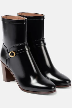 VALENTINO GARAVANI Pattie 75 leather ankle boots