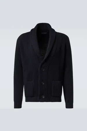 Thom Sweeney Ribbed-knit wool cardigan