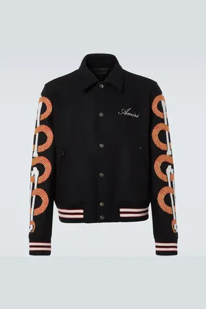 AMIRI Snake Bones wool-blend varsity jacket