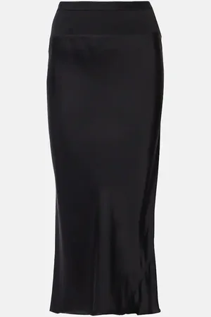 Rick Owens Jersey midi skirt