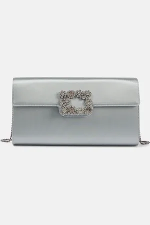 Roger Vivier Efflorescence embellished satin clutch