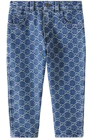 Gucci Baby GG jacquard jeans