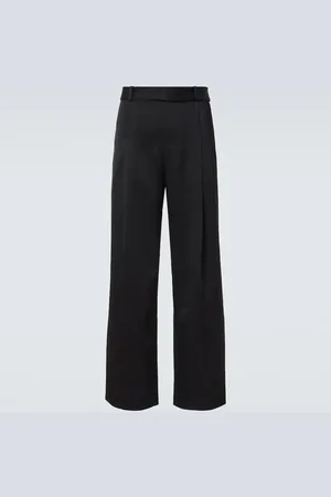 Jil Sander Silk-blend wide-leg pants