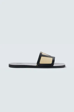 VALENTINO GARAVANI VLogo leather slides