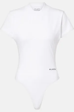 Alaïa AlaÃ¯a Cotton jersey bodysuit