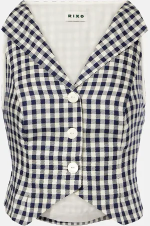 RIXO London Tiggy checked vest