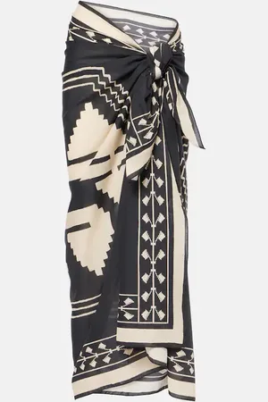 JOHANNA ORTIZ Printed cotton beach cover-up