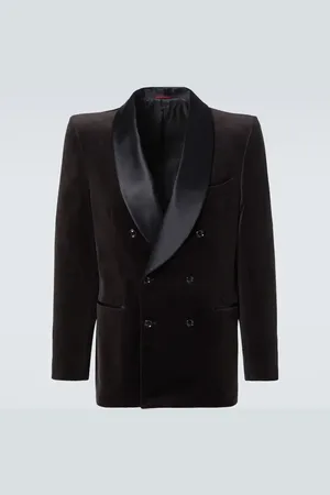 Brunello Cucinelli Cotton velvet tuxedo jacket