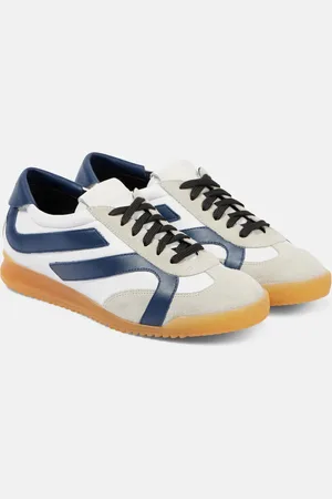 Proenza Schouler Track suede-trimmed leather sneakers