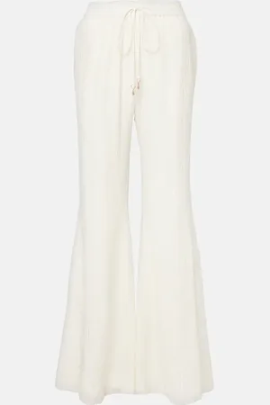 GABRIELA HEARST Claud plissÃ© silk flared pants