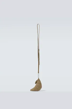 LEMAIRE Croissant leather coin purse with strap